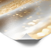 Impression Photo Aura d'Or – Élégant Abstrait Blanc et Or Mur (Coin)