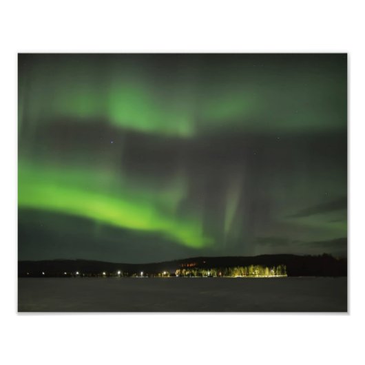 Impression Photo Aurora borealis dans le ciel (Devant)