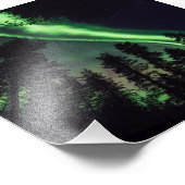 Impression Photo Aurora borealis en Laponie finlandaise (Coin)