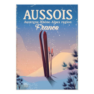 Impression Photo Aussois Auvergne-Rhône-Alpes France affiche de ski