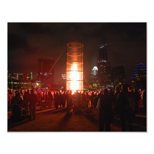 Impression Photo Austin Texas Nouvel An Feu (Devant)