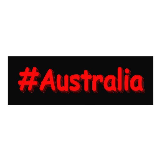 Impression Photo "#Australia" Joli Design. Commandez dès maintenant (Devant)