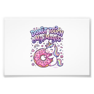 Impression Photo Autocollant idée cadeau magique Licorne Donut Touc