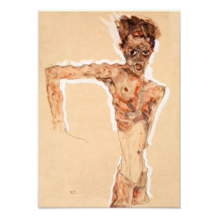 Impression Photo Autoportrait (1911)   Egon Schiele