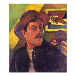 Impression Photo Autoportrait au chapeau, Paul Gauguin,