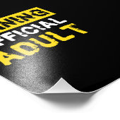 Impression Photo Avertissement Officiel Adulte 18e anniversaire (Coin)