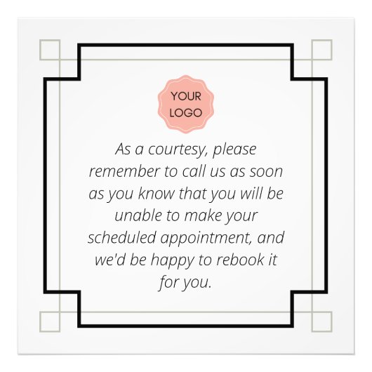 Impression Photo Avis d'annulation (Devant)