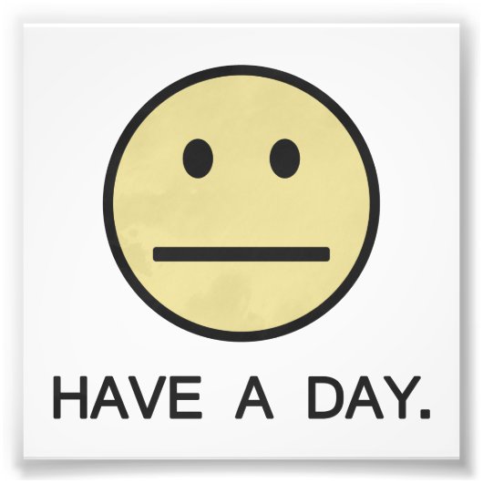 Impression Photo Ayez un visage de jour (Devant)