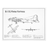 Impression Photo B-17 Forteresse Volante - Plan de plan d'avion BD (Devant)