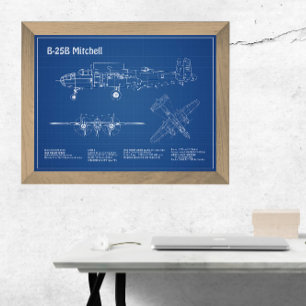 Impression Photo B-25B Mitchell Doolittle - Plan d'avion AD