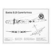 Impression Photo B-29 Superforteresse - Plan directeur de l'avion B (Devant)