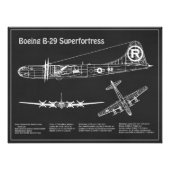Impression Photo B-29 Superforteresse - Plan directeur de l'avion P (Devant)