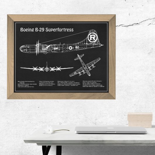 Impression Photo B-29 Superforteresse - Plan directeur de l'avion P