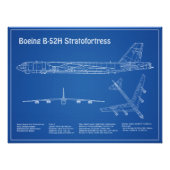 Impression Photo B-52 Stratoforteresse - Plan directeur de l'avion  (Devant)