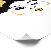 Impression Photo Babe Brown Sugar en noir et or (Coin)