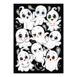Impression Photo Baby Ghosts Éffrayant mignon Halloween humeur