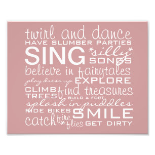 Impression Photo Baby Girl Nursery Print