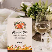 Impression Photo Baby shower Boho Citrouille Automne Mimosa Bar