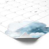 Impression Photo Baby shower Calendrier de la date d'échéance du Ba (Coin)