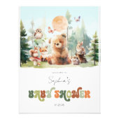 Impression Photo Baby shower de bois de Beary Cute (Devant)