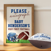 Impression Photo Baby shower De Football S'Il Vous Plaît Autographi