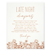 Impression Photo Baby shower fleur sauvage Late Night Diapers (Devant)