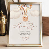 Impression Photo Baby shower Ours avec ballons