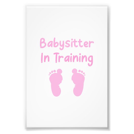 Impression Photo Baby-sitter en formation (Devant)