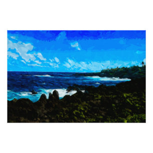 Impression Photo Baie sur la route vers Hana Maui Abstrait