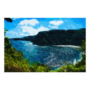 Impression Photo Baie sur la route vers Hana Maui Hawaii Abstrait