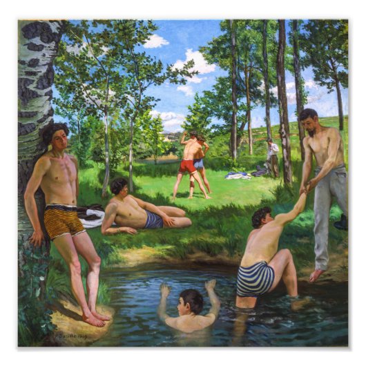 Impression Photo Baigneurs | Frédéric Bazille | (Devant)