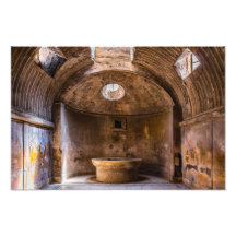 Impression photo - Bains Romains - Pompéi Antique,