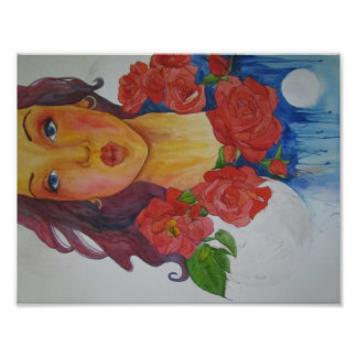 Impression Photo baiser par un rose