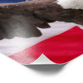 Impression Photo Bald Eagle avec l'American Flag Puzzle (Coin)