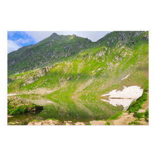 Impression Photo Balea Lake Mountain Slope – Romania Alpine Print
