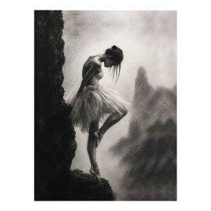 Impression Photo Ballerine au bord de la falaise Art dramatique mon