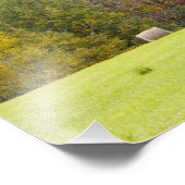 Impression Photo Balles de foin et feuillage d'automne, sur une fer (Coin)