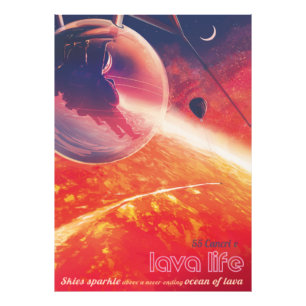 Impression Photo Ballon à air chaud extrême sur paysage volcanique