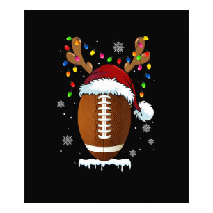 Impression Photo Ballon de football de Noël Santa Lights Drôle Garç