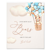 Impression Photo Ballons d'ours bleu clair Devinez combien d'ours s (Devant)