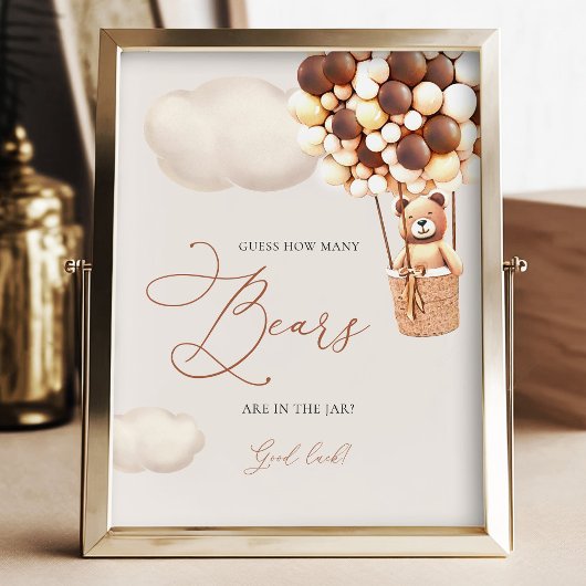 Impression Photo Ballons Ours Chocolat Devinez combien d'ours Signa
