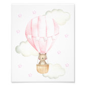 Impression Photo Balloon à air chaud rose, Animaux, Ours, Nourritur (Devant)