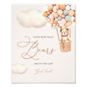 Impression Photo Balloons Ours Bleu Rose Devinez combien d'Ours Sig (Devant)