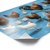 Impression Photo Bande de poussins et de coquelets (Coin)