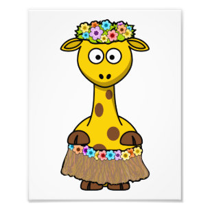 Impression Photo Bande dessinée de girafe de danseur de danse