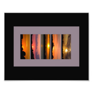 Impression Photo Bandes de coucher de soleil