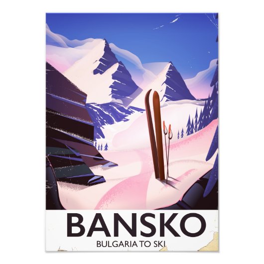 Impression Photo Bansko Bulgarie Pour Skier (Devant)
