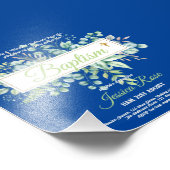 Impression Photo Baptême Invitation Eucalyptus BUDGET Vert (Coin)