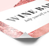 Impression Photo Bar à vin rose Gold, Blush & Sequin (Coin)