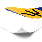 Impression Photo Barbados Islands In Silhouette With Flag (Coin)